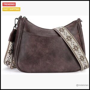 Trendy Vegan Leather Crossbody Purse Adjustable Strap Spacious Chic Handbag